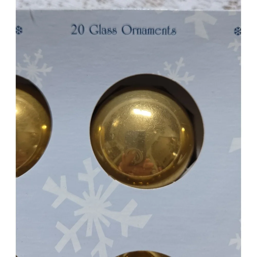 Rauch Holiday Classics 20 Gold & 20 Blue Glass Ornaments Vintage Holiday Decor